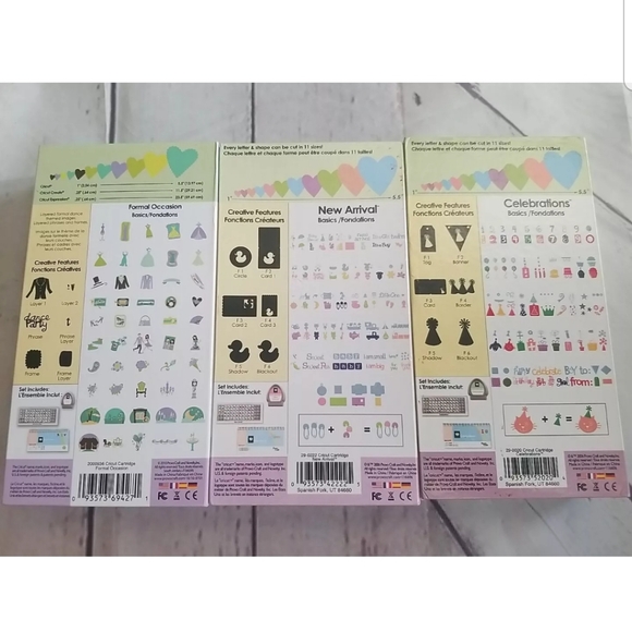 Lot of 3 Cricut Cartridges New Arrival Formal Occasion Celebration complete - Picture 4 of 8